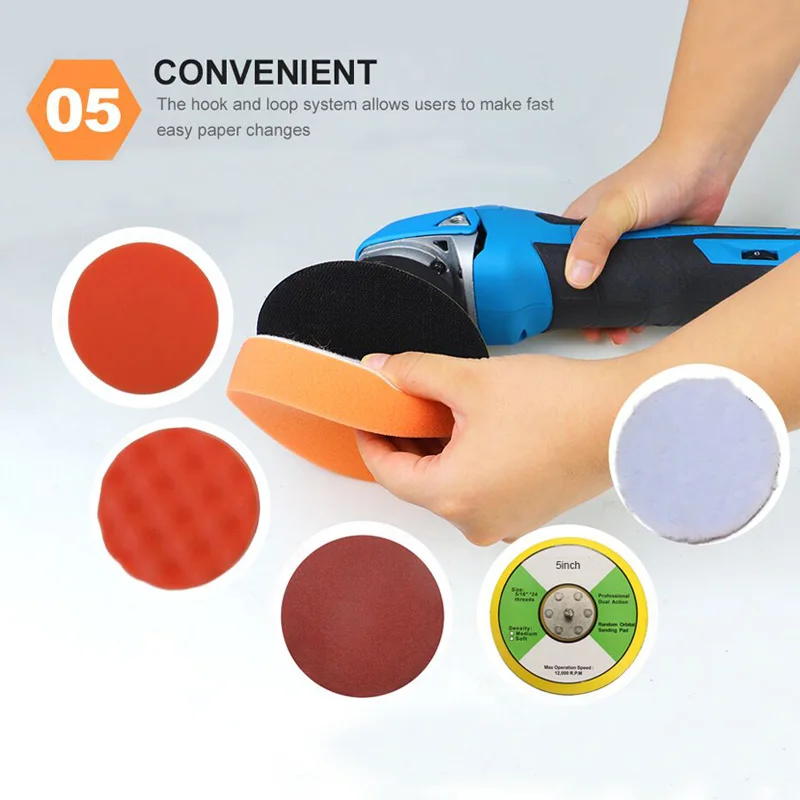 Newone 20V Waxing Machine Portable Cordless Car Polisher Li-ion Orbital Dual Action Polisher Variable Speed Sander Buffing