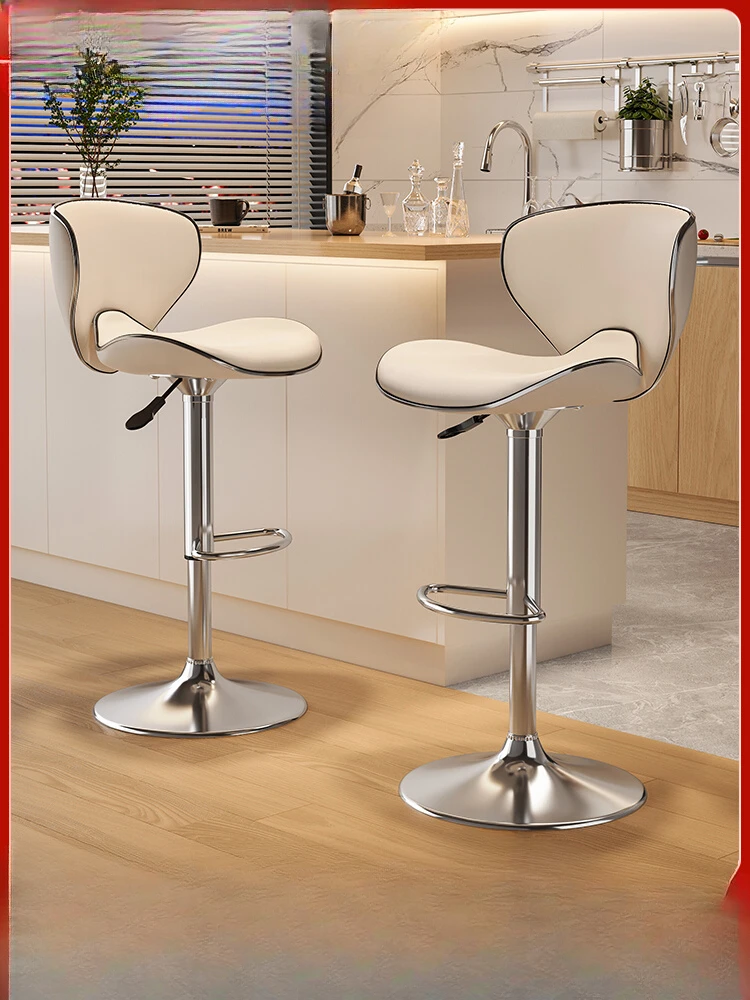 Bar chair lift, household island bar chair, light luxury, high-end front desk bar stool, high foot cashier high stool