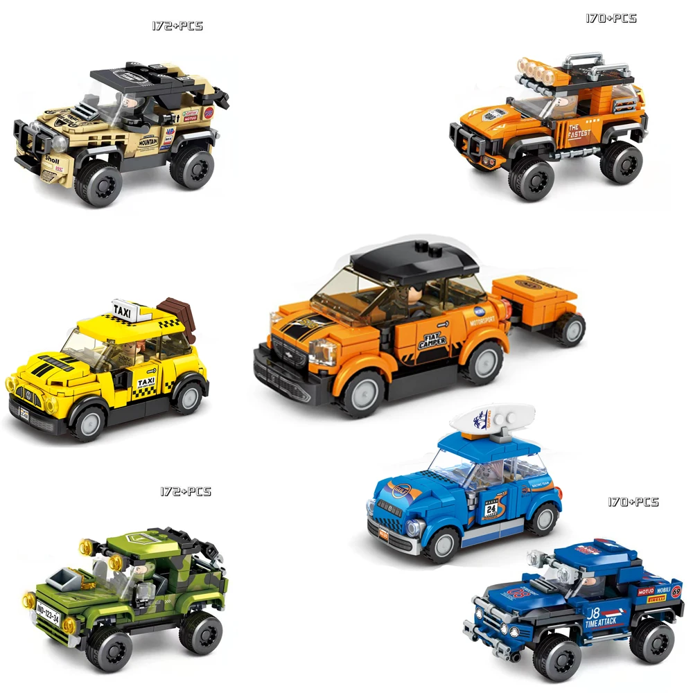 1pcs SUV Jeep Car Building Blocks New City MOC Classic Model Brick kids For Puzzle educational TOY Birthdays New Year Gifts