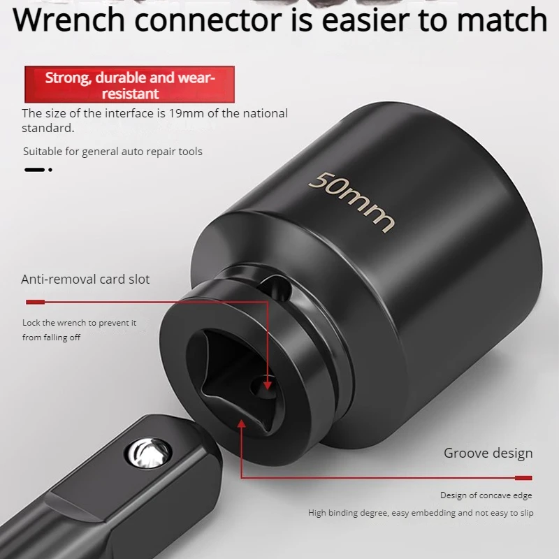 3/4 Inch Zeskant Stopcontact Zware Verdikte Dopset Pneumatische Sleutel Set Nozzles Monteur Gereedschap Handmatige Tool