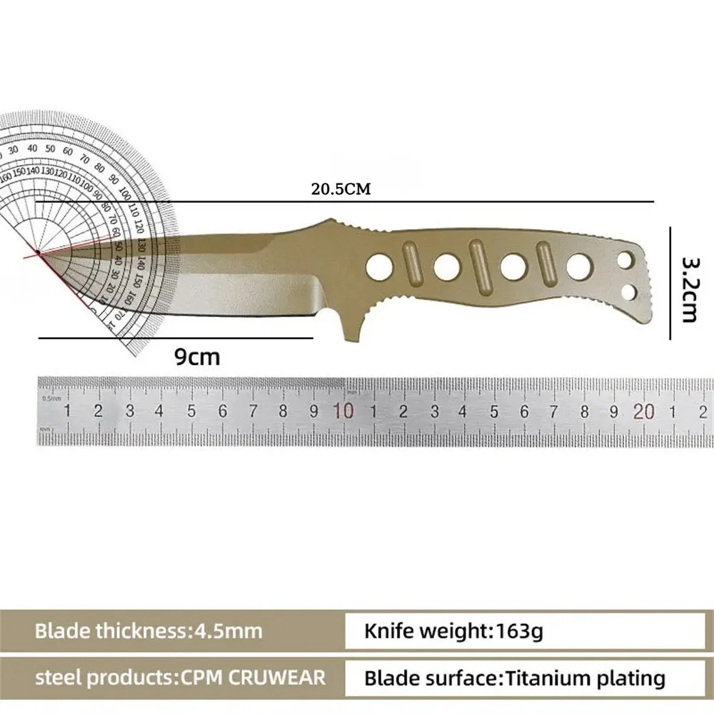 2025 سكاكين ثابتة محمولة جديدة 9Cr18Mov شفرة أدوات المائدة المطبخ المفيدة مع غمد K للطبخ في الهواء الطلق الصيد أداة تخييم