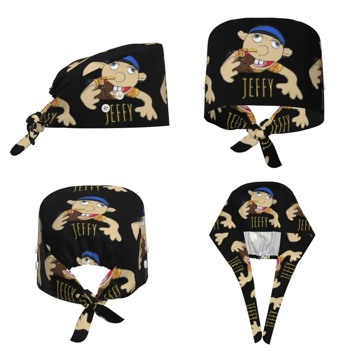 Jeffy The Puppet Hot Selling! Scrub Hat Doctor Working Surgical Cap Men Women Adjustable Nursing Caps for Dentist