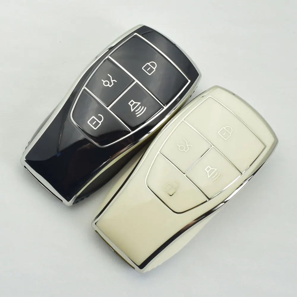 TPU Car Key Cover 4 Button Smart Remote Control Fobs Case Protector Auto Accessories For BAIC X55 X7 U5 Plus BJ40 2022 2023 2024