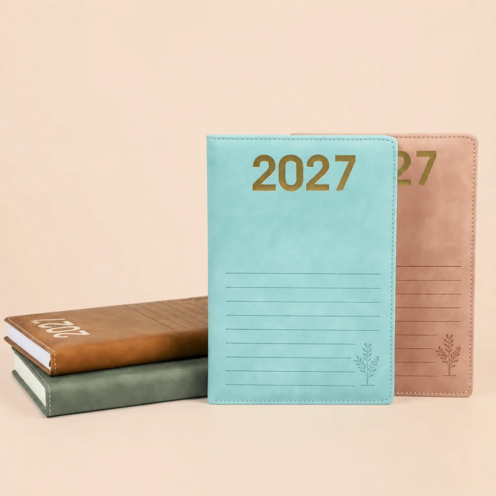 A5 2027 Schedule Planner Calendar Layout Habit Tracker Daily Schedule Planner Reference Calendars Stitched-Edge Cover