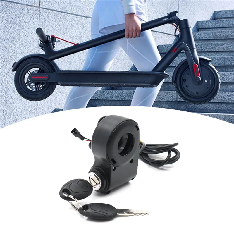 E-Bike Lgnition Lock Key Thumb Throttle Switch Power for KUGOO M4 M5/Xiao Mi M365 Universal Electric Scooter Accessories