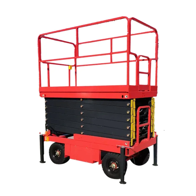 Good Items 10M 12m 14m 18m 300kg 500kg 1T 2t Aerial Work Capacity Electric Mobile Scissor Hydraulic Lift Manlift Mobile Platform