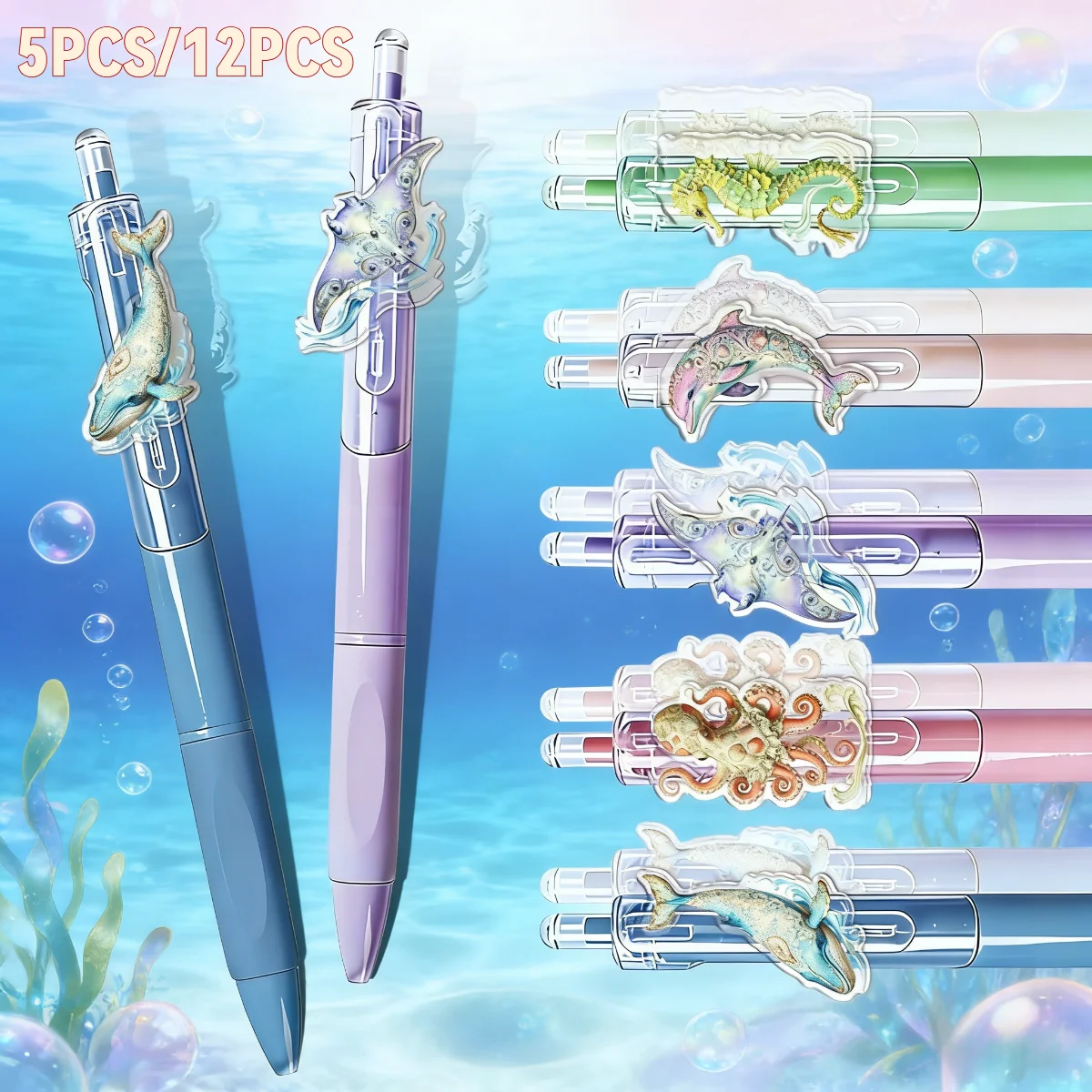 

5pcs/12PCS Rokoko Ocean Series II Ballpoint Pens Student Writing Pens Markers Office Portable Stationery New Arrival