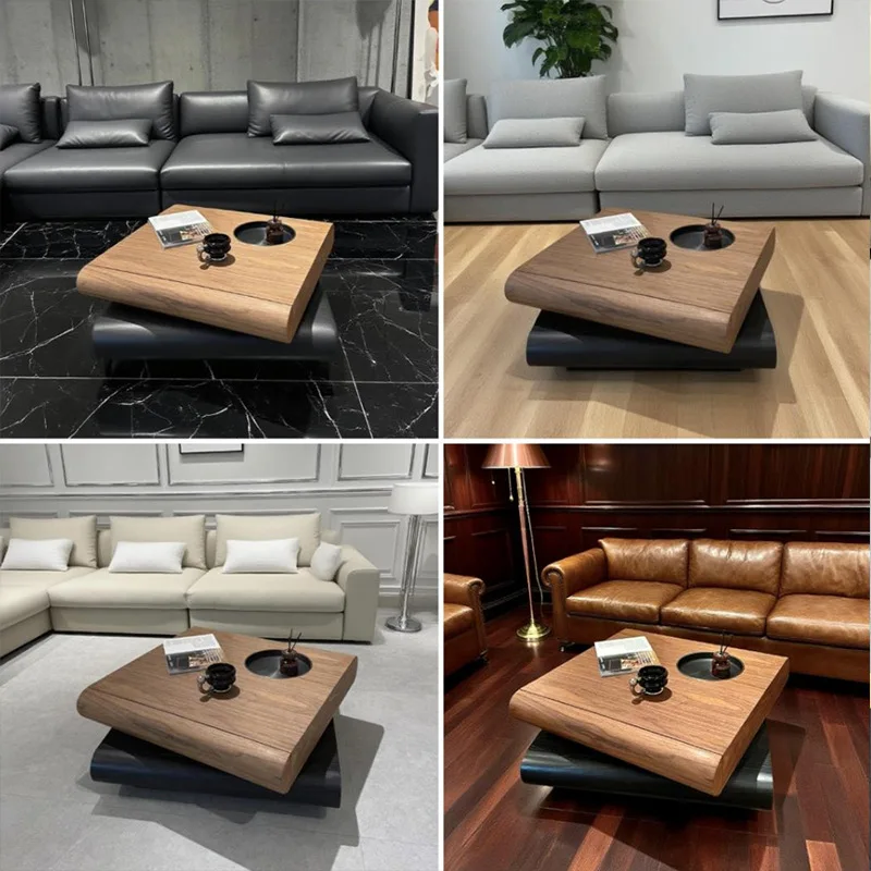 Butterfly coffee table household rotating small apartment ins wind new Chinese living room coffee table negotiation reception co