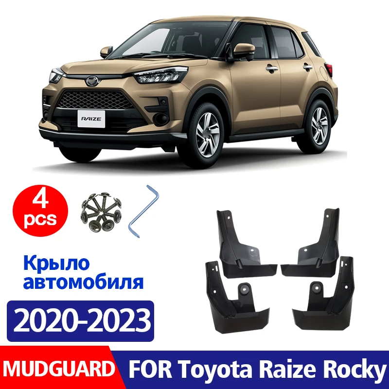 

2020 2021 2022 2023 FOR Toyota RAIZE ROCKY Mud Flap Guards Splash Mudflaps Car Accessories Mudguard Fender Front Rear 4pcs