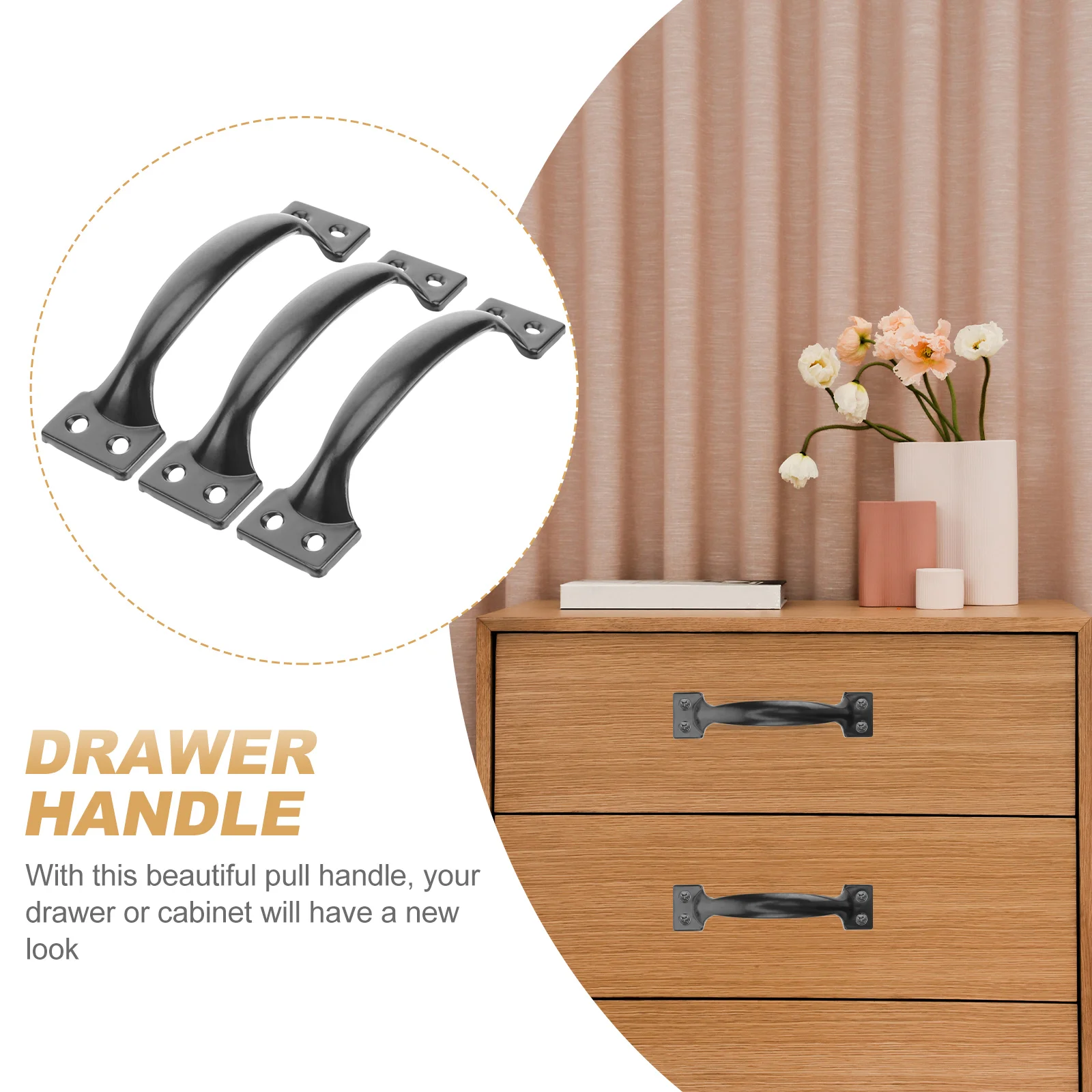 10Pc 6 Inches Simple Drawer Handle Simple Practical Furniture Handle for Door Cabinet Wardrobe Drawer