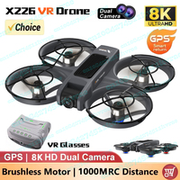 X226 VR Drone 8K Dual Camera 2.4G Remote Control Quadcopter Toys Brushless Motor Optical Flow Positioning FPV Drone with Camera