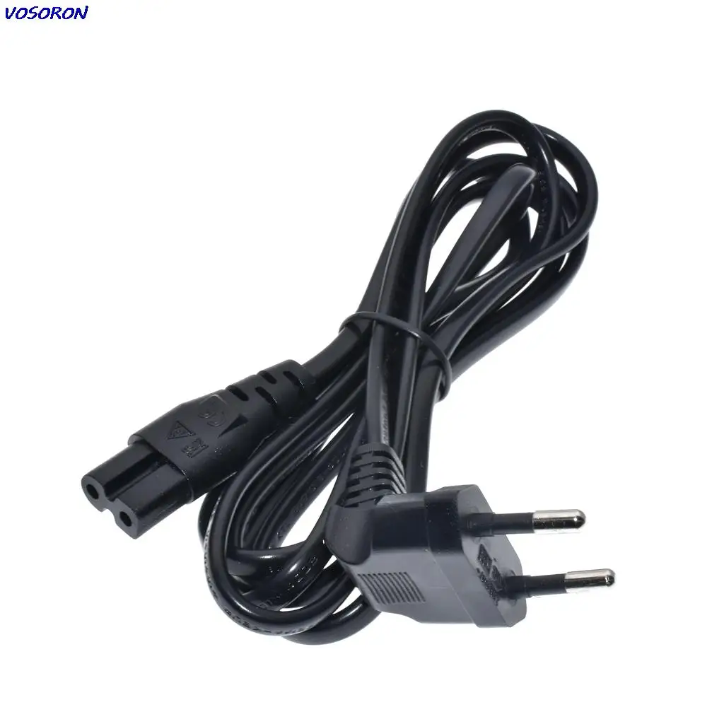 EU Schuko CEE7/16 plug to 2 Slot Polarized Figure 8 AC Adapter Power Cord European Power Adapter to IEC320 C7 AC Power Cord 1.8M