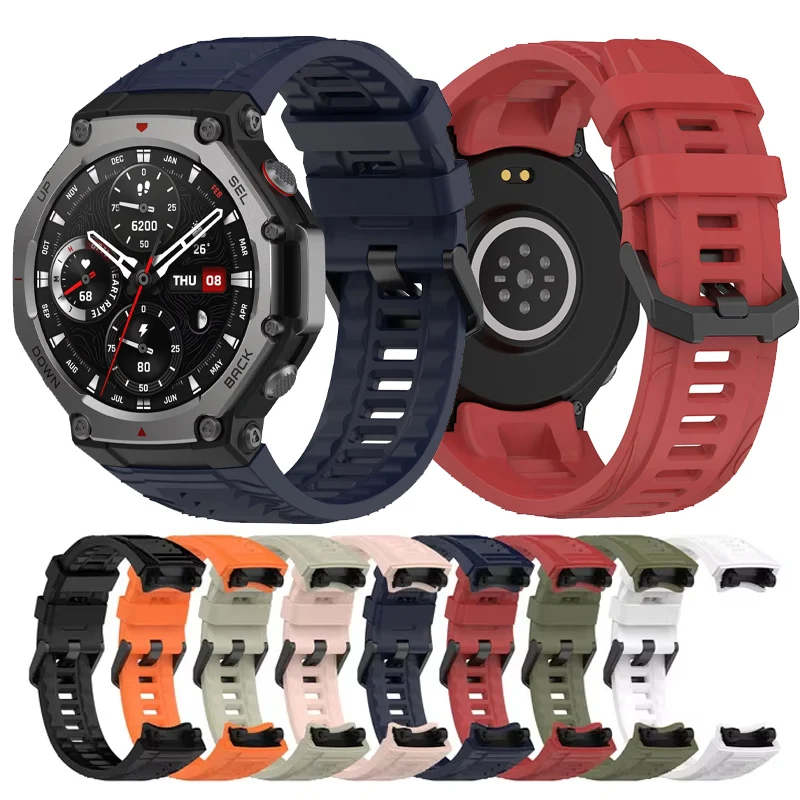 Silicone Sports Strap for Amazfit T-REX 3 Smart Watch Original Band T Rex3 Bracelet Belt Xiaomi Huami T-Rex 3 Replacement Band