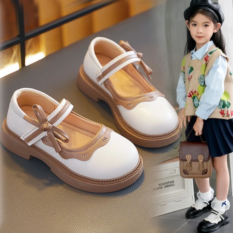 

Child Princess Shoe2025Winter New British Style Child FlatShoe Fashion Girl Anti Lip Le Fu Shoes Korean Edition Girl CampusShoes