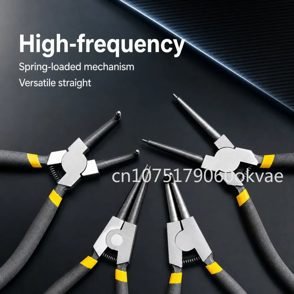 Circlip Pliers Needle Nose Pliers Retaining Ring Pliers for Removing Installing Puller Locking Rings Shafts Hand Tool 1Pcs