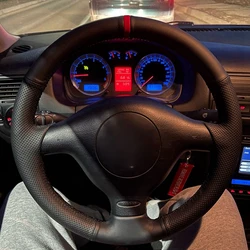 Braid Car Steering Wheel Cover Anti-Slip Artificial Leather For Volkswagen VW Golf 4 MK4 Passat B5 Seat Leon Polo Accessories