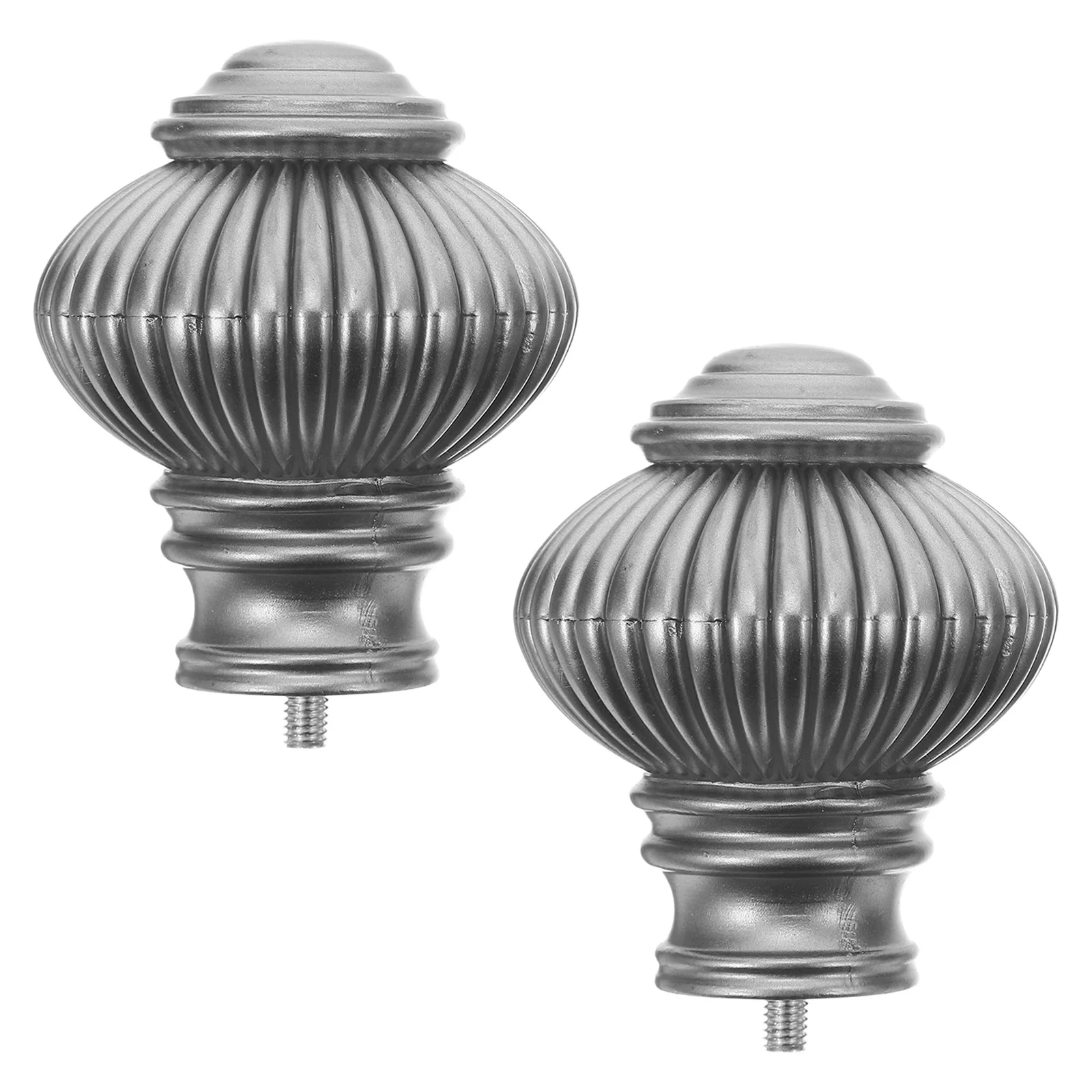 

2Pcs Curtain Rod Finials Plastic End Caps Easy Install Replacement Parts for 16mm Pole Aesthetic Home Decor Plastic Finials