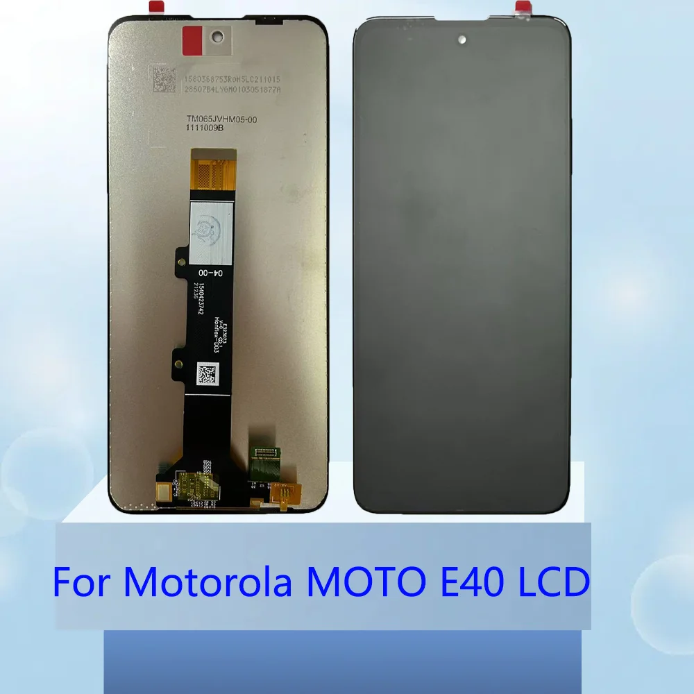 6.5 inches For Motorola Moto E40 LCD Display with frame, Touch Sensor Digiziter Assembly Replacement For Moto E40 XT2159 Screen