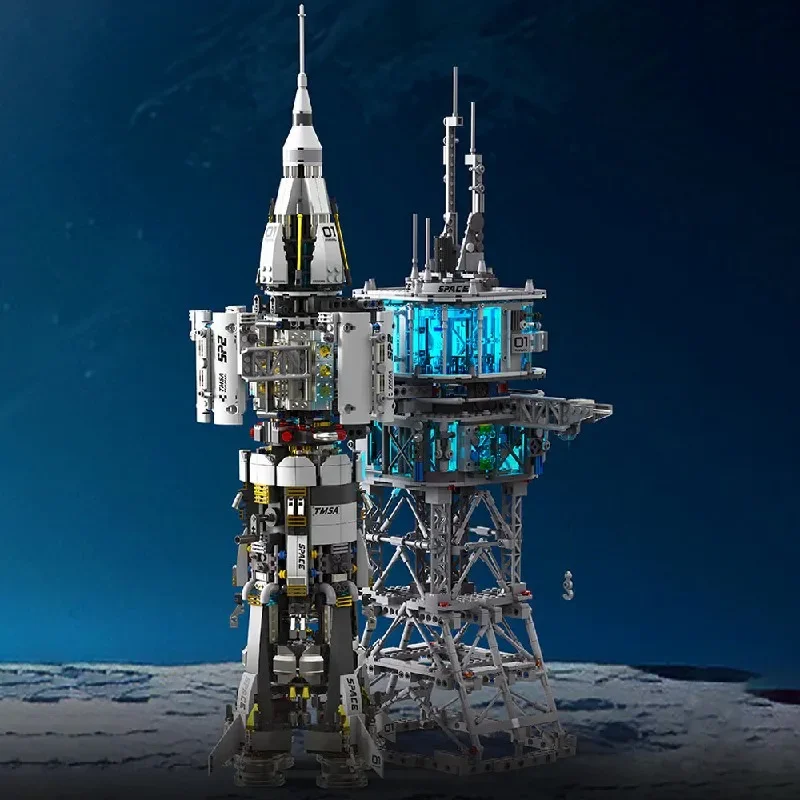 

2859 шт., креативный эксперт, космический космодром, строительные блоки, космический корабль, ракета, сборка модели, комплект игрушек в подарок для взрослых и детей