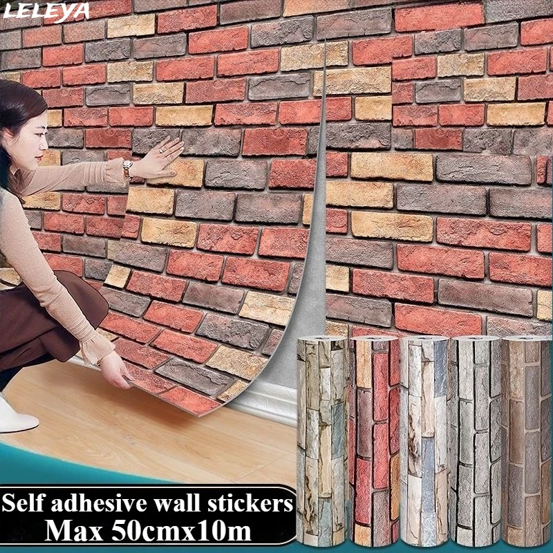 

New Decorative Waterproof and Moisture-proof Self Adhesive Wallpaper Retro Style Home Decor Bedroom Living Room Background Wall