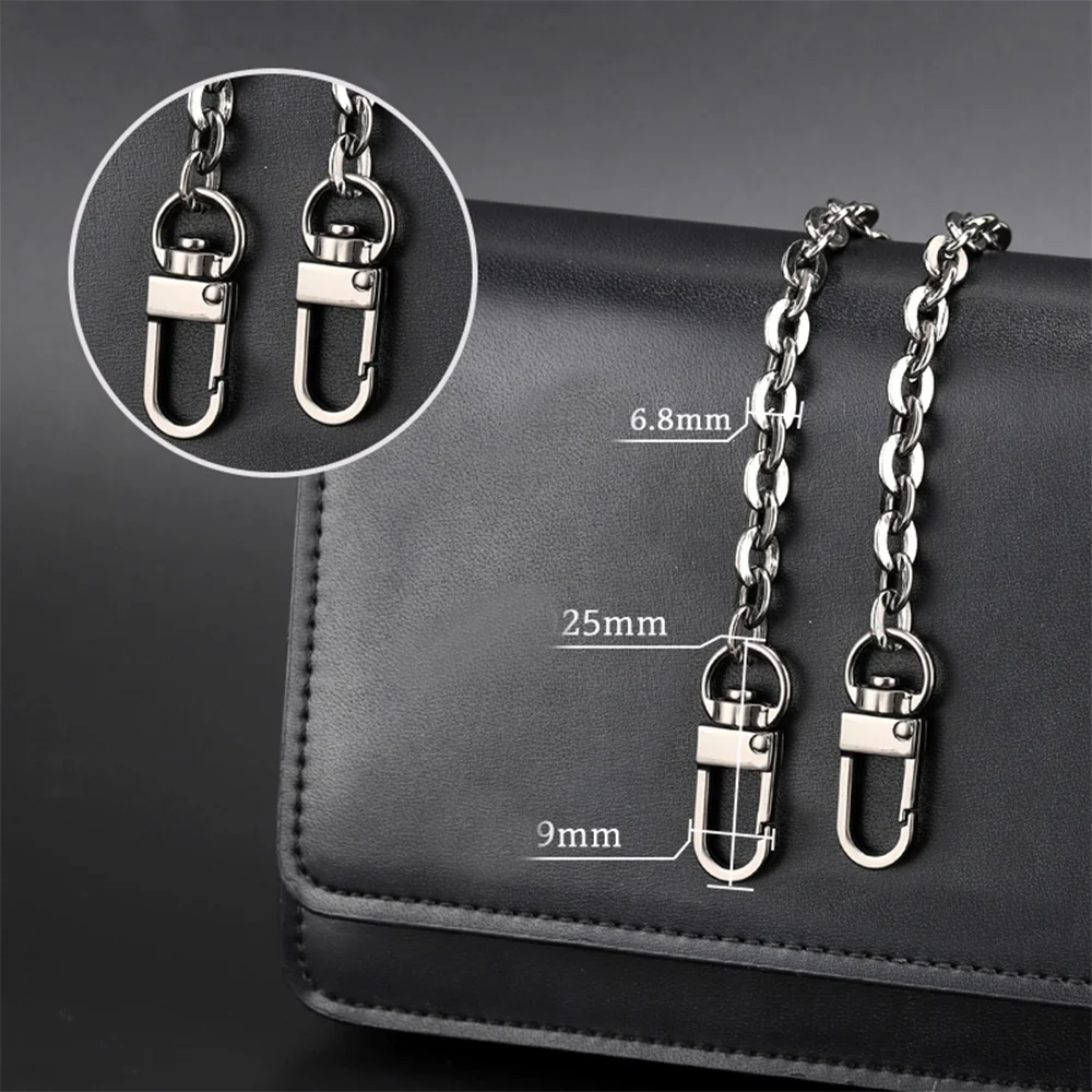 Vintage Single Shoulder Diagonal Chain Leopard Print Feature Bag Chain Acrylic Wide Shoulder Strap Bag Strap
