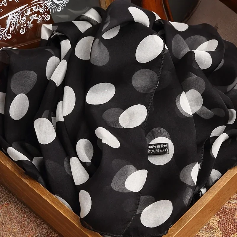 Fimtairah シルクスカーフスカーフ Femme100% 本物のシルクスカーフ女性 2020 杭州プリントネッカチーフシルクショールラップ女性のための