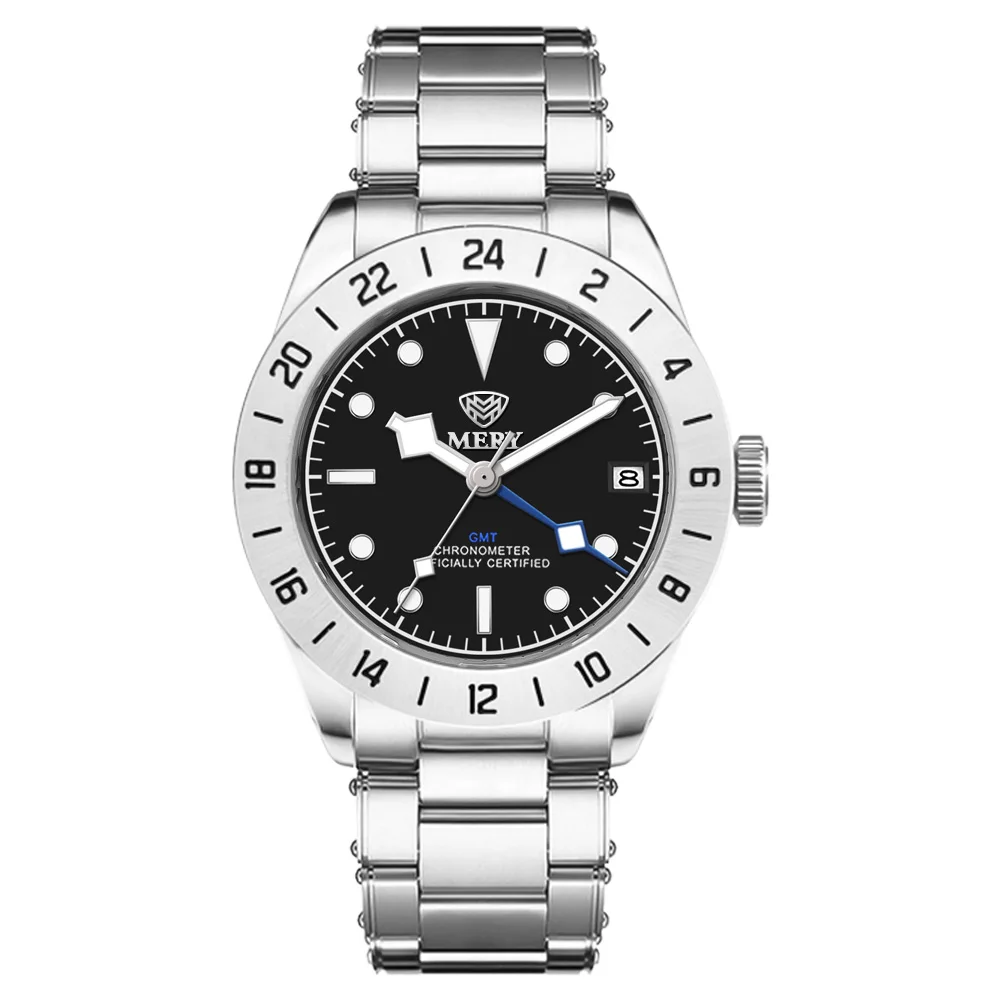 MERY Top Luxury Automatic Mechanical Watches Men 316L Steel Sapphire Diving Waterproof Luminous Casual Military Sport Watch