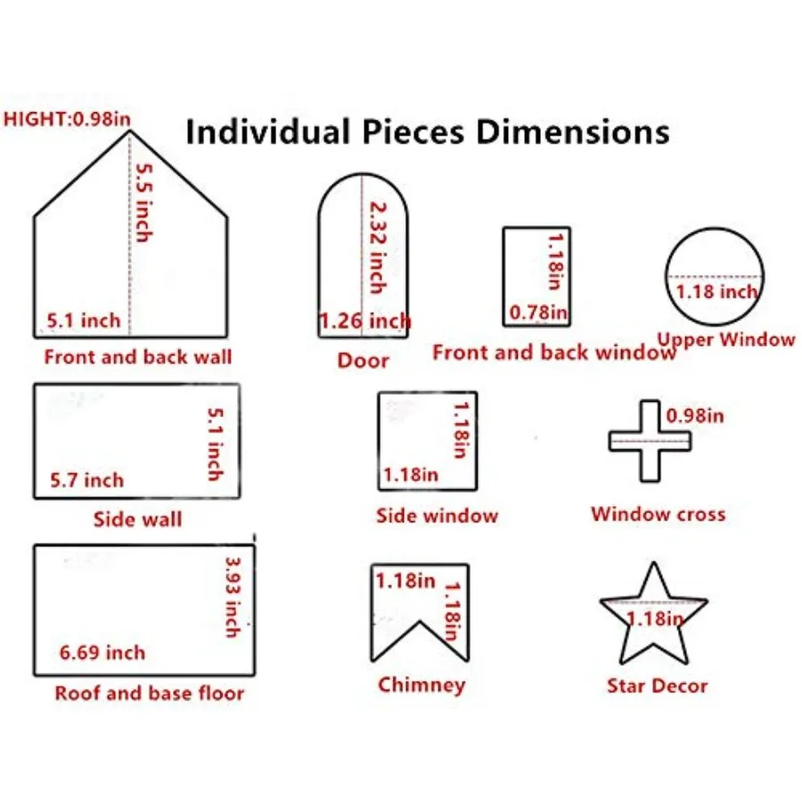 Ginger House Ce Cutter Set 10 PCS 3D Christmas House Ce Cutter Set Bake Your Own Small Christmas Chocolate Haunted Kit Gt Box P