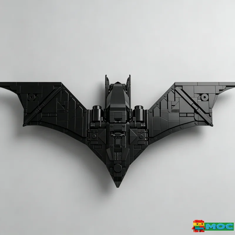NEW 710 Parts Bat Dark Batwing Moc Building Blocks Model DIY Assembly Educational Toy Customize Creative Display Popular Gifts view 2