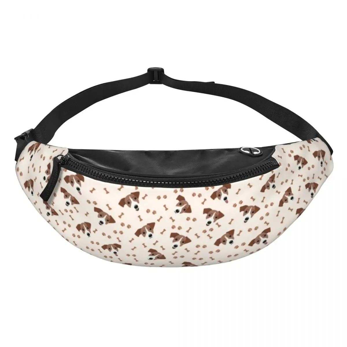 Jack Terrier Ossos para cães Fanny Pack para homens e mulheres, crossbody, bolsa de cintura para correr, bolsa de dinheiro para telefone