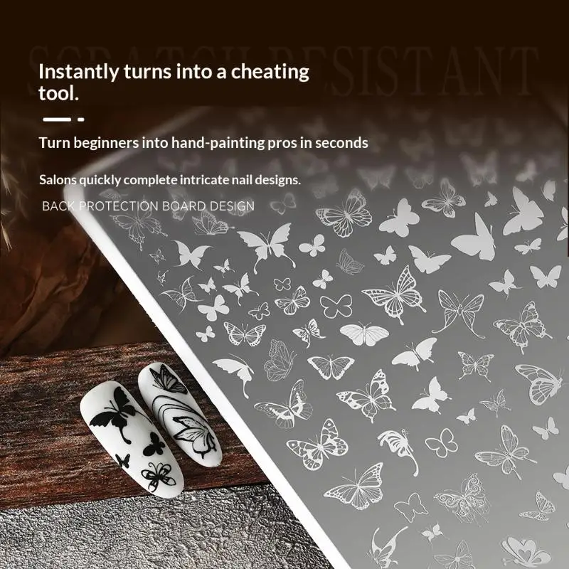 Nail Art Stamping Plates Cartoon Butterfly Flower Pattern Printing Geometry Template Stencils DIY Manicure Tools