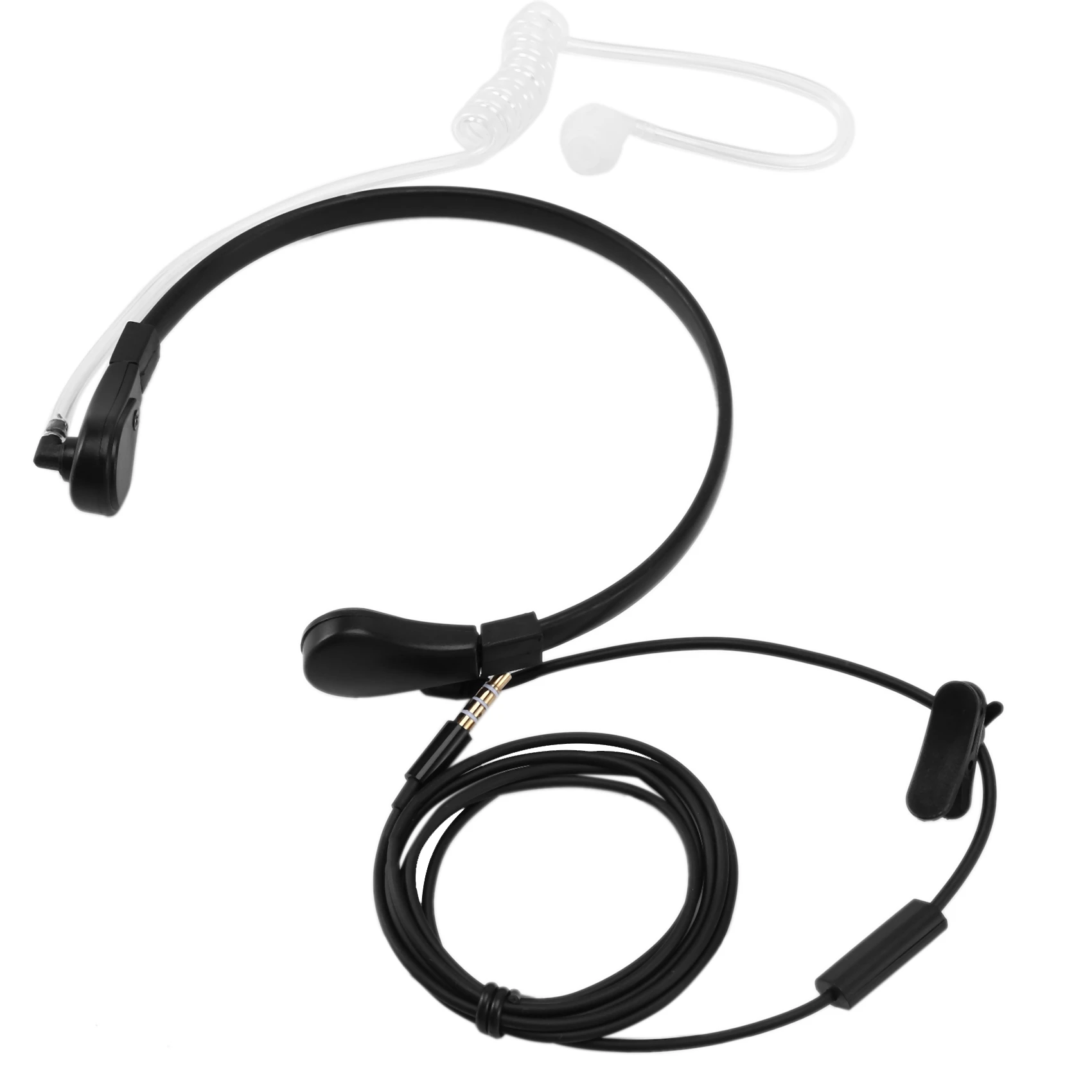 삼성 HTC LG 블랙베리 모토로 스마트폰 이어폰용 마이크, 은밀한 어쿠스틱 튜브 이어폰 헤드셋, 1 핀 3.5mm 스로트 마이크