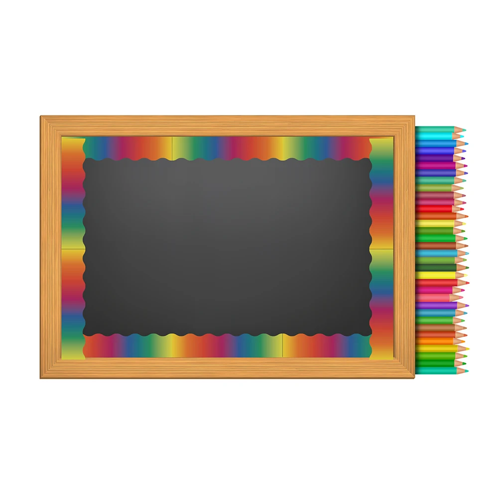 

Gradient Gradient Wavy Border Decoration Borders For Bulletin Board Sticker Border Trim for Classroom Decoration Office Art And