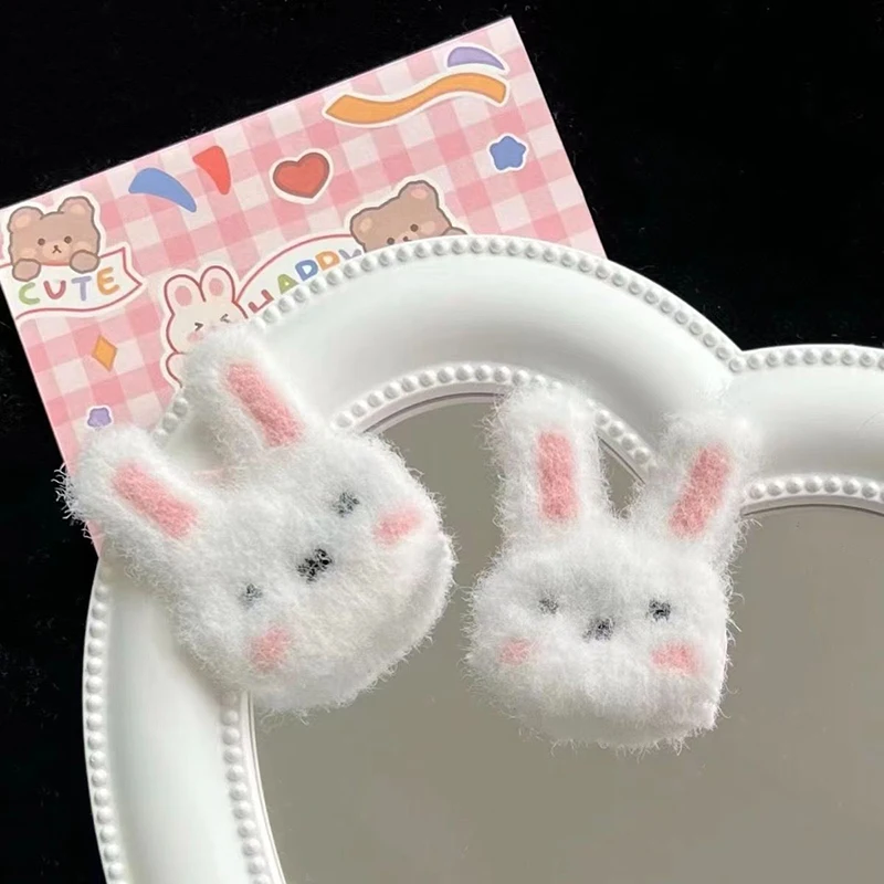 Super Cute Rabbit Plush Hairpin Girl Hair Clip Accessories Female Barrettes Headdress Headwear