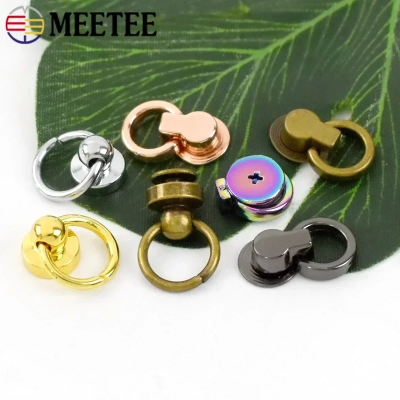 5/10/20Pcs Metal Buckles For Bag Phone Shell Screws Rivets Clasp Handbag Chain Side Clip Hook Repair Kit DIY Sewing Accessories