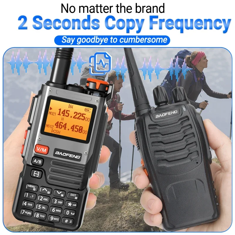 Baofeng UV-K61 Talkie Walkie Vliegtuig Multi-Band Noaa Noaa Noise Draadloze Kopieerfrequentie Vox Fm Radio 2600Mah USB-C Batterij