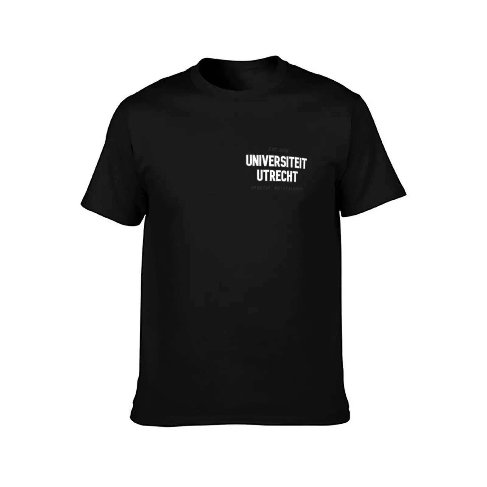 Utrecht Uni T-Shirt, Summer Casual Cotton Tee, Oversized Streetwear Tops, Vintage Graphic Print, Loose Fit Short Sleeve