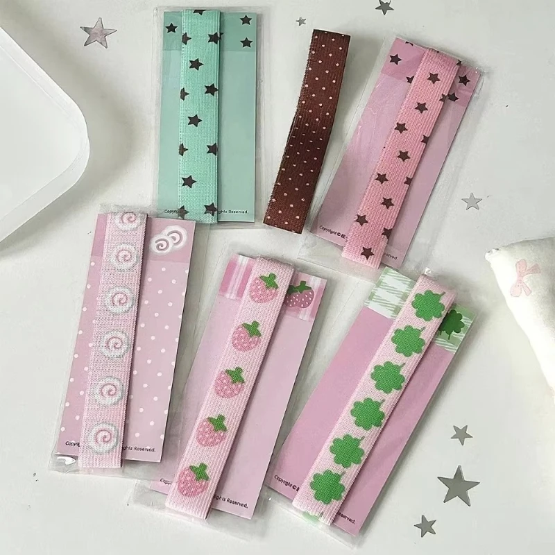 1pc Creative Adjustable Notebook Straps Loose-leaf Notebook DIY Decoration Band Binding Rope Scrapbooking Stars Elastic Strap