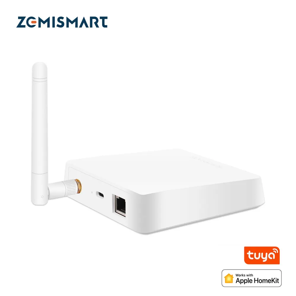 

Zemismart Zigbee Hub with Antenna Support HomeKit Home App Linkage Tuya Zigbee Devices Siri Homepod Bridge Gateway