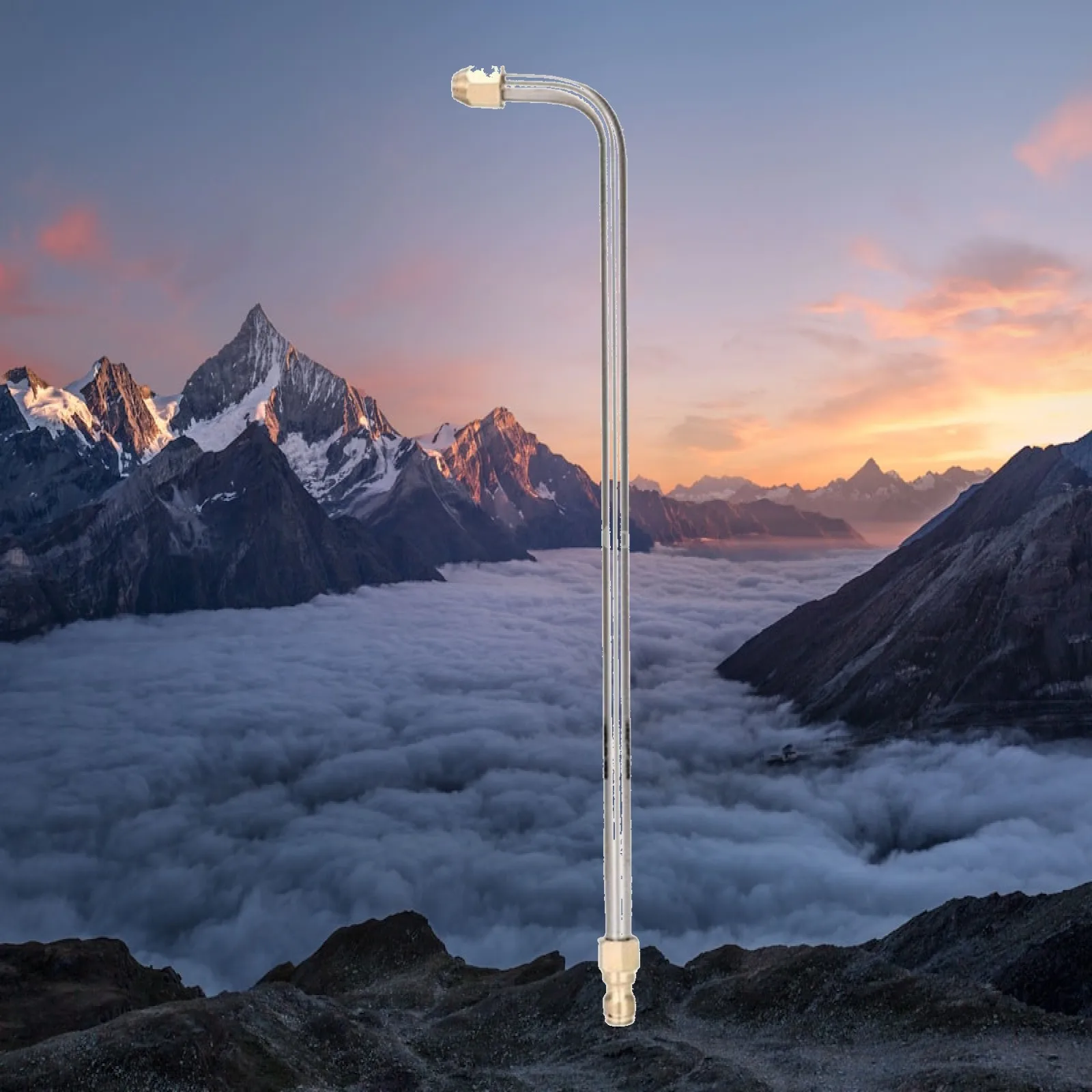 High Pressure Air Conditioner Nozzle Stainless Steel Sprayer Rod Extension Angled Lance for Portable Pressure Washer Cleaning