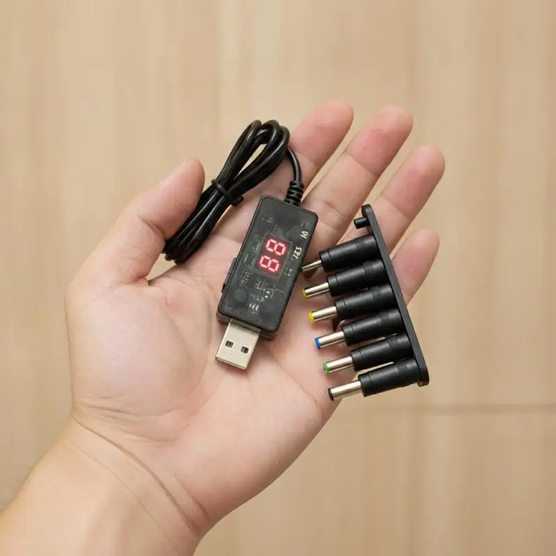USB Boost Converter DC 5V To 9V 12V Step Up Converter Cable 3.5x1.35mm Connector For Power Supply Charger Power Converter