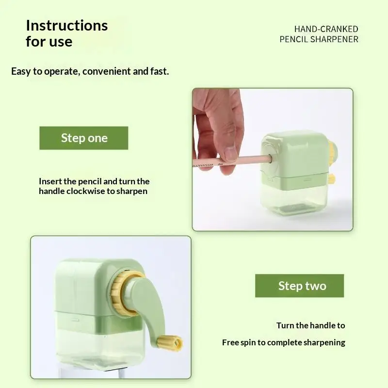 New 6-8mm Multi-function Automatic Pencil Sharpener Portable Manual Pencil Sharpener School Student Stationery Supplies