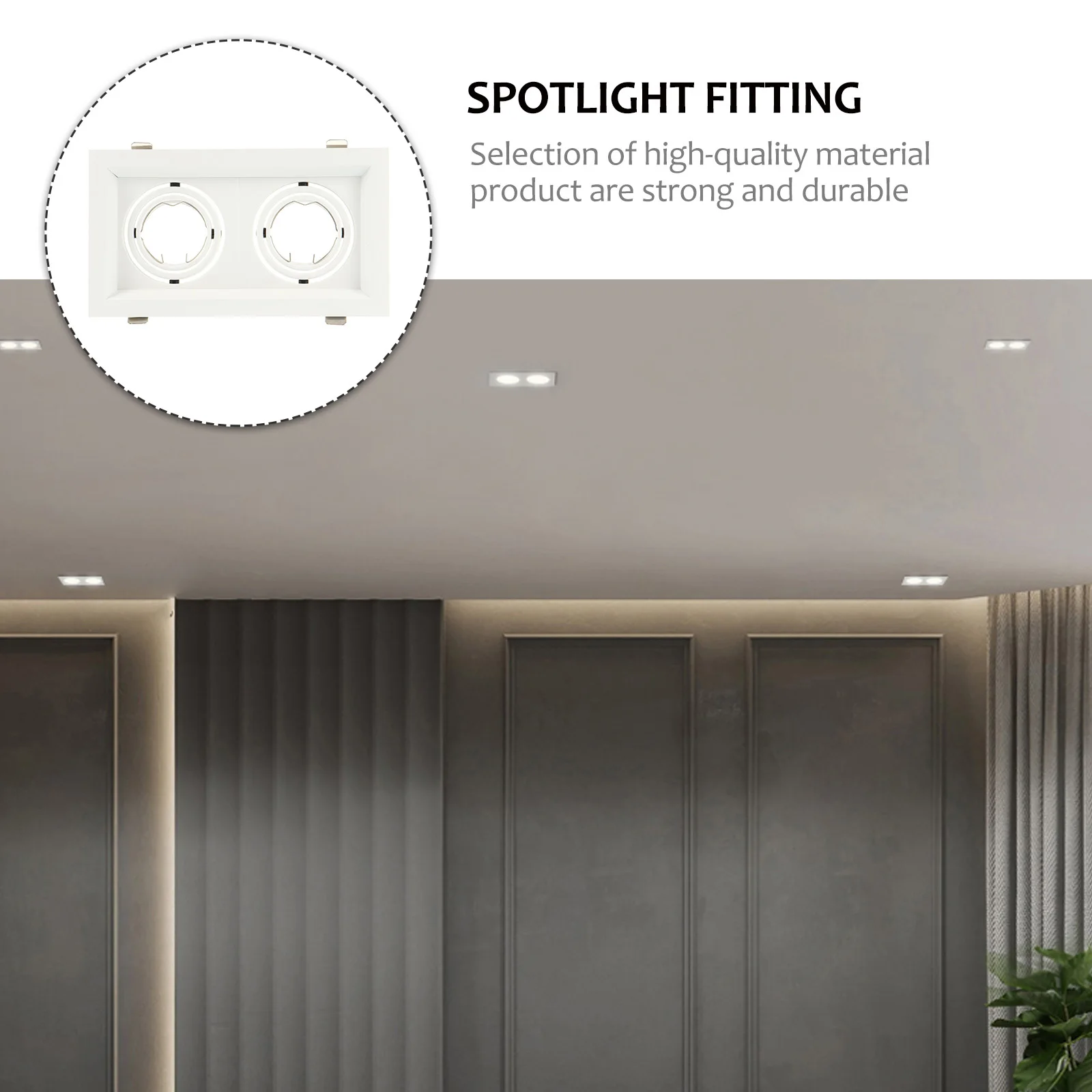 

1 шт. корпус светодиодного прожектора с двойной головкой, регулируемая монтажная рамка для Mr16, накладное кольцо для потолочного светильника, встраиваемый светильник, алюминий