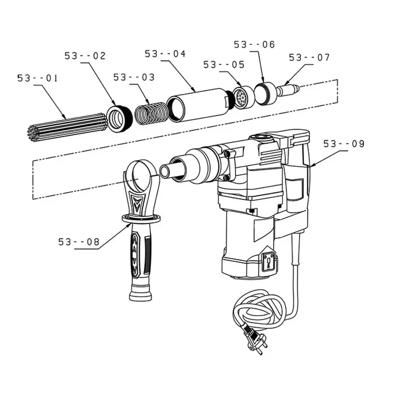 Cross-border Special Offers TD-53E 1100W Needle Derusting Gun Electric Jet Chisels Hand-Held Electric Needle Scaler Rust