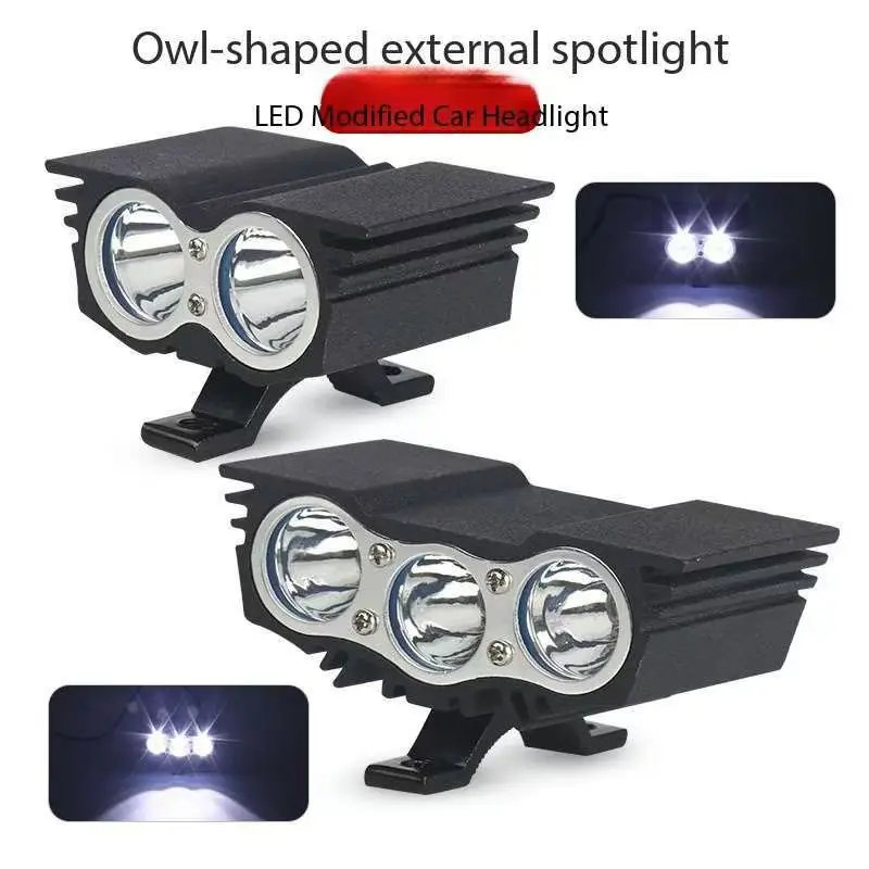 Owl Super Bright LED Motorcycle and Electric Vehicle Headlights 30W Flash White Aluminum 1-Year Warranty Color 6000K