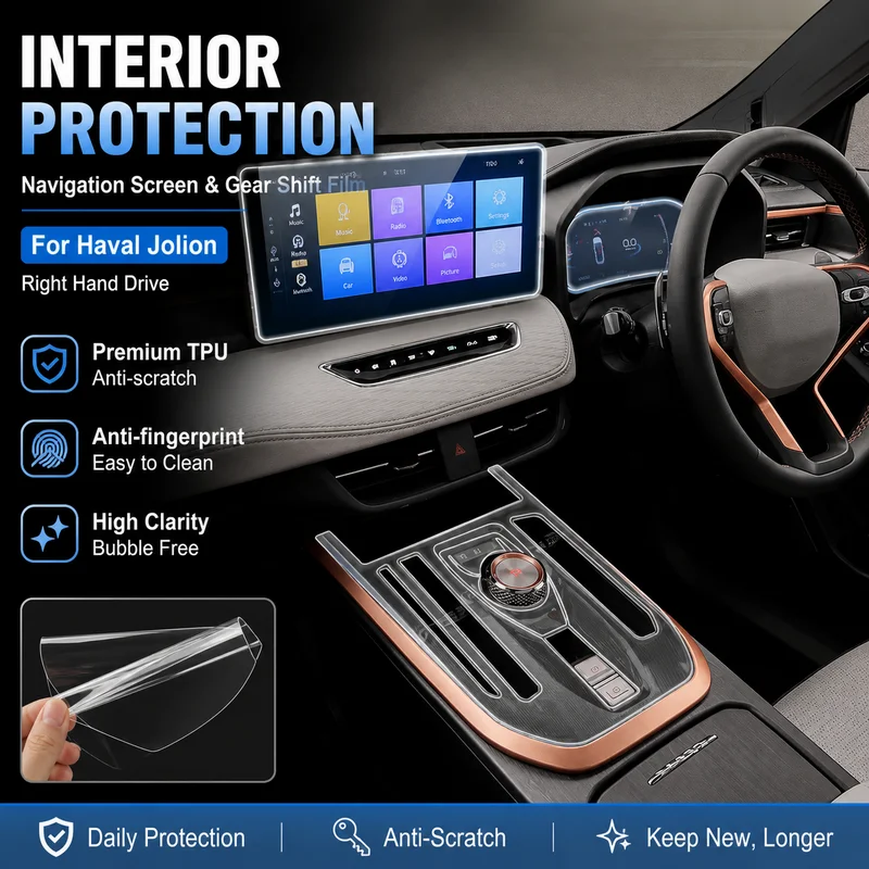 For Haval Jolion Right Hand Drive Navigation Screen Protector Interior Film Gear Shift Sticker Paint Protection Film