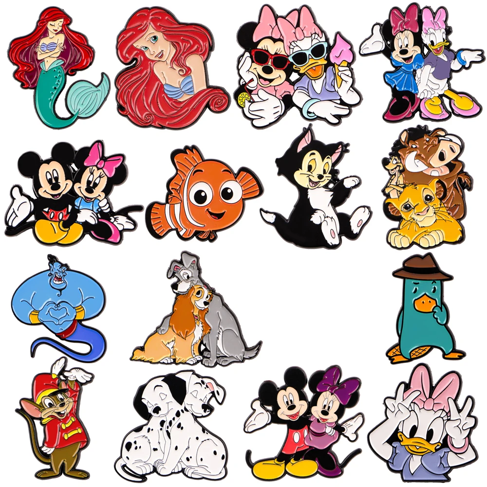 

Retro Cartoon Dog Mouse Lapel Pins for Backpack Kids Brooch for Clothes Badges Accessories Soft Enamel Pin Jewelry Holiday Gifts