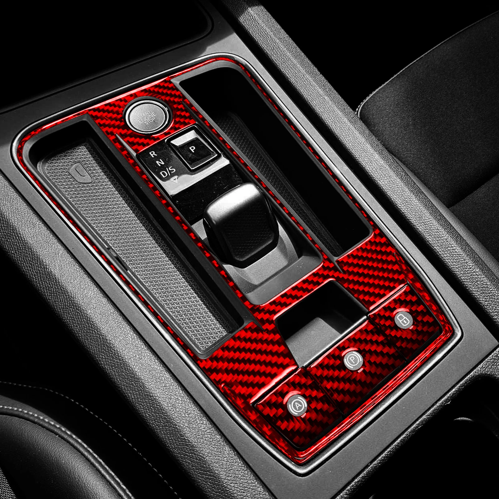 Real Soft Carbon Fiber Sticker For Seat Leon MK4 Cupra Leon Cupra Formentor 2020-2024 LHD RHD Automatic Gear Shift Panel