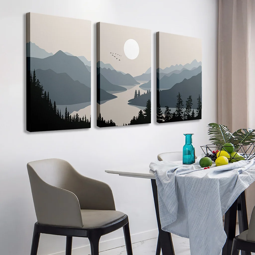 Modern simple decoration living room dining room light luxury landscape landscape apartment homestay canvas painting