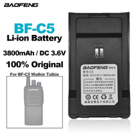 BAOFENG BF-C5 Walkie Talkie Original Battery C5 3800mAh 3.6V Extra Replacement Li-ion Battery for BFC5 Tow Way Radios Accessory